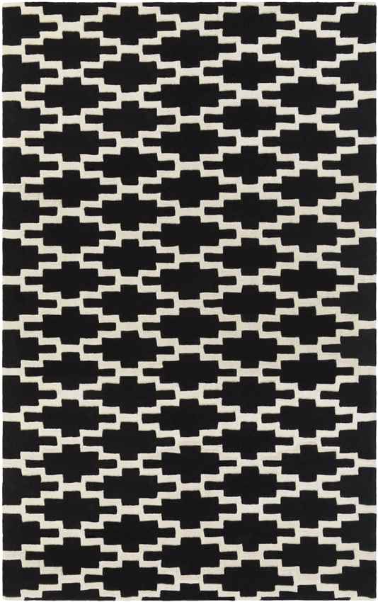 Ziek Modern Black Area Rug