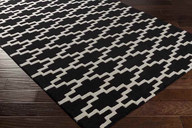 Ziek Modern Black Area Rug