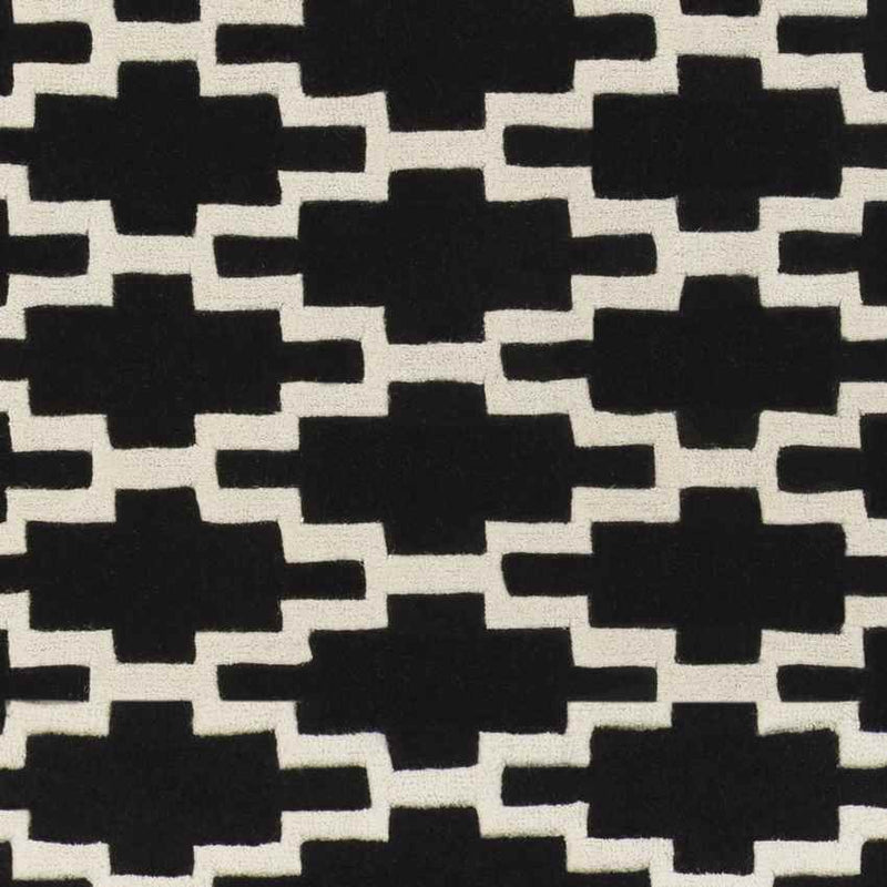 Ziek Modern Black Area Rug