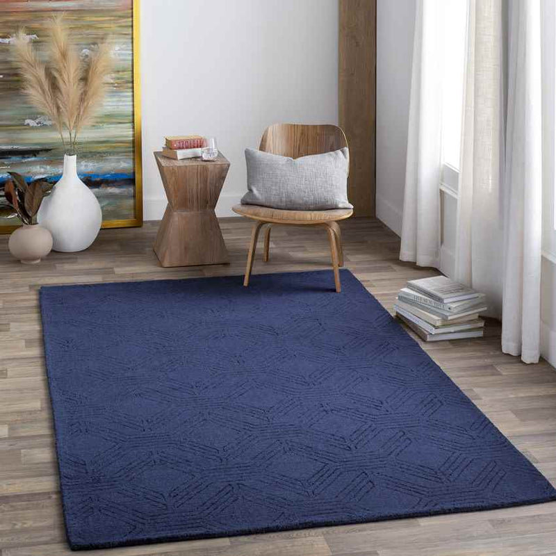 Maureen Modern Navy Area Rug