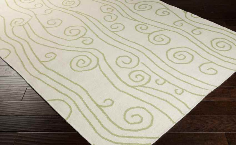 Bleckley Coastal Lime/White Area Rug