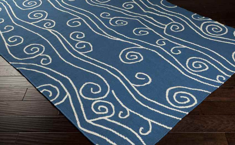 Bleckley Coastal Ink/White Area Rug