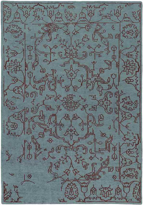 Boligee Traditional Teal Area Rug