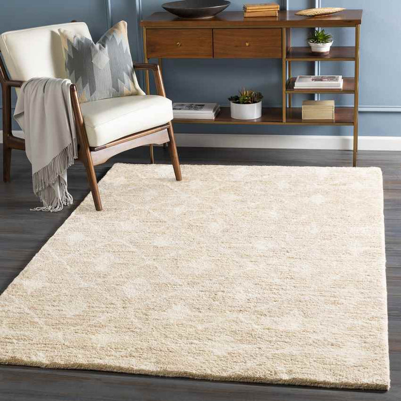 Mauve Global Cream Area Rug