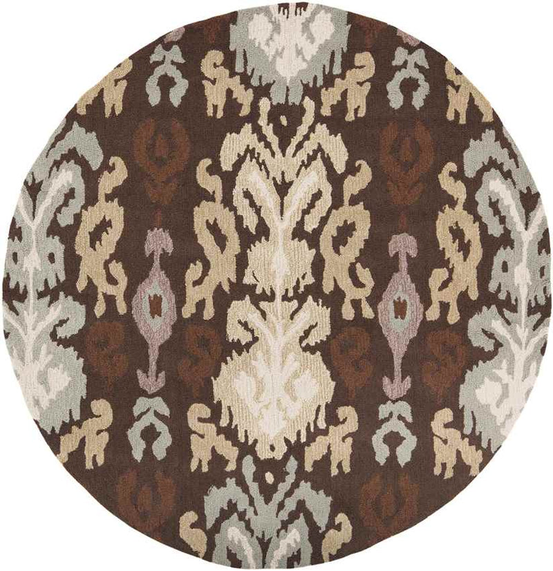 Brea Global Dark Brown/Wheat Area Rug