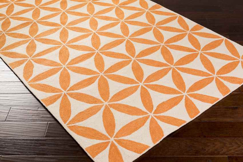 Brevard Modern Beige/Orange/Teal Area Rug