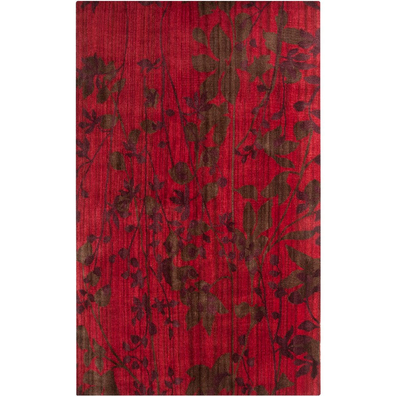 Brook Modern red Area Rug