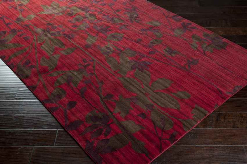 Brook Modern red Area Rug