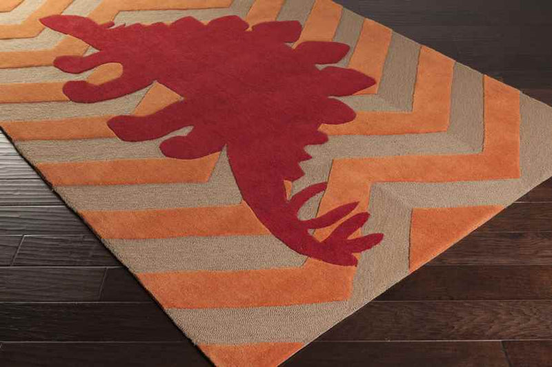 Burke Modern Orange/Brown Area Rug