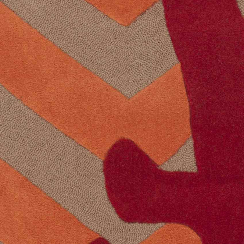 Burke Modern Orange/Brown Area Rug