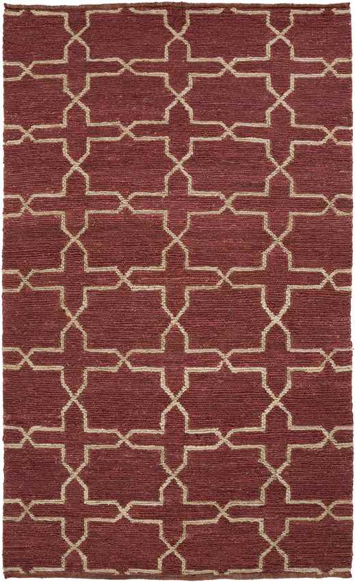 Carrollton Modern Burgundy/Tan Area Rug