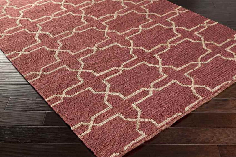 Carrollton Modern Burgundy/Tan Area Rug