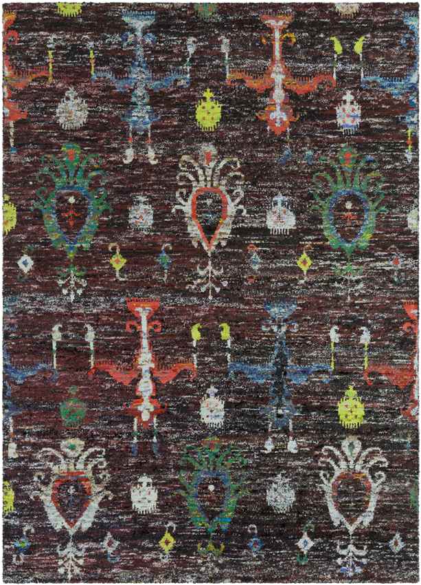 Chatom Global Dark Brown/Dark Red Area Rug