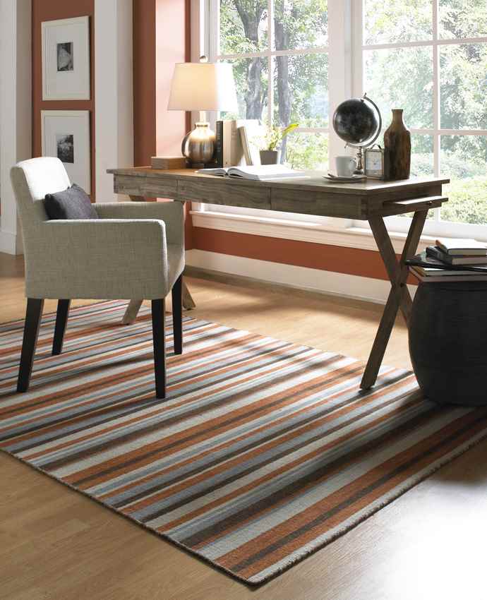 Citrus Modern Gray/Orange Area Rug