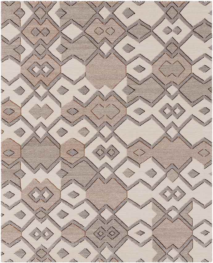 Clarksville Modern Rust/Cream/Aqua Area Rug