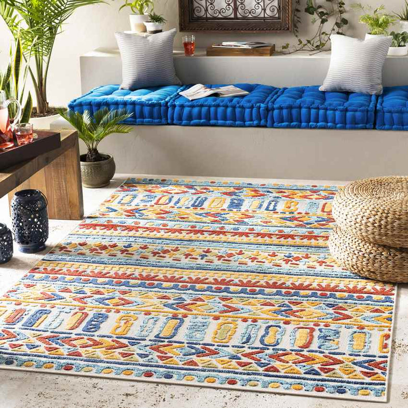 Ross Global Aqua Area Rug