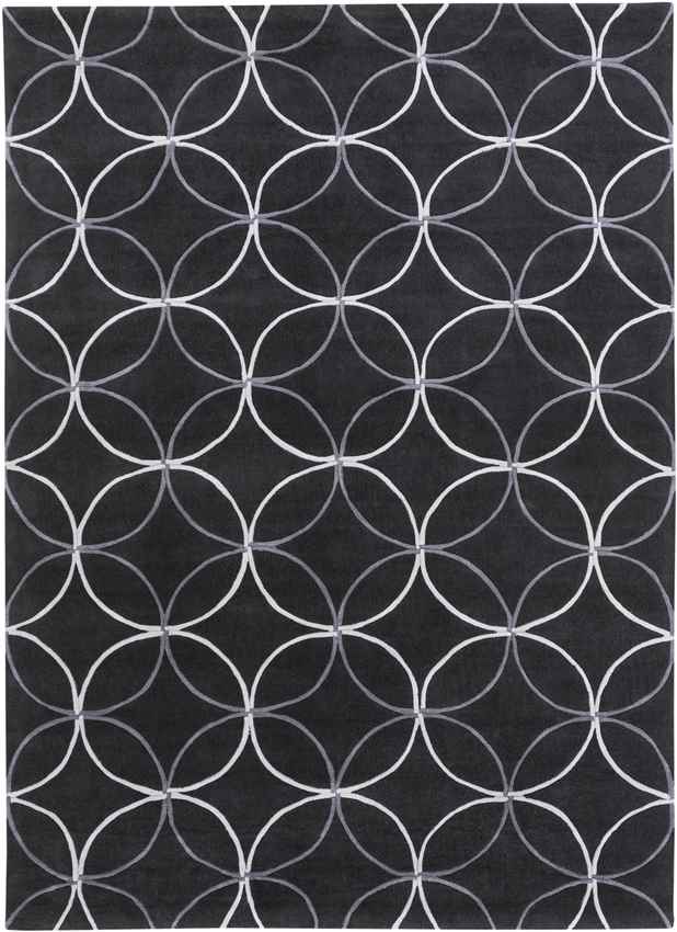 Vannes Modern Black/Charcoal Area Rug