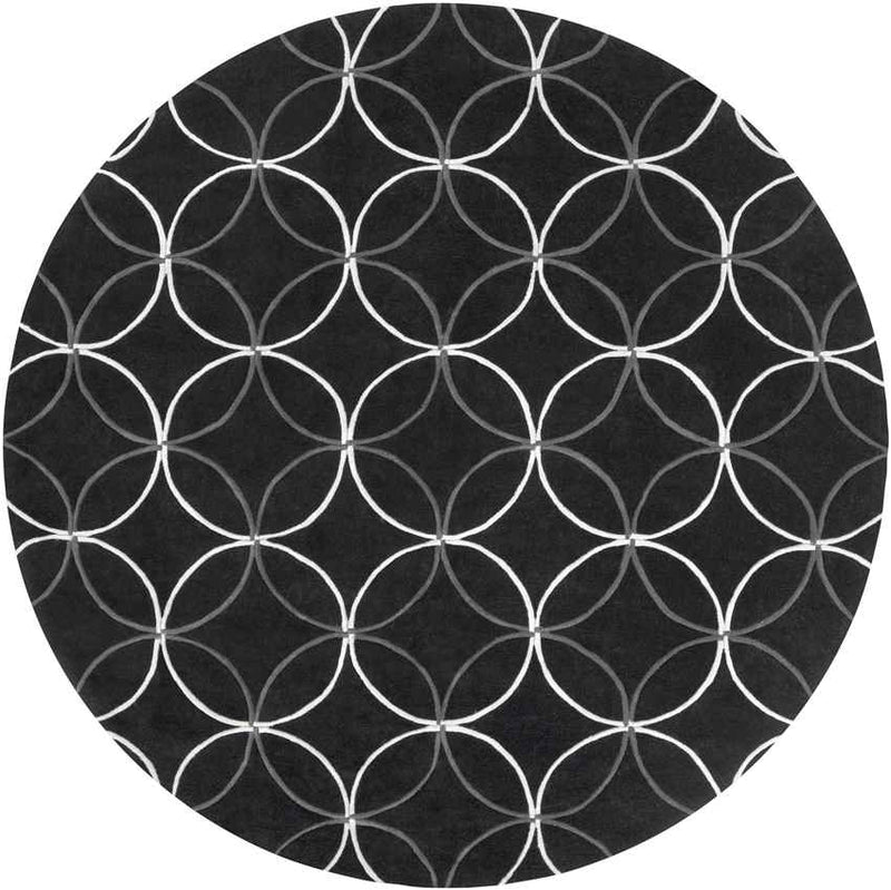 Vannes Modern Black/Charcoal Area Rug