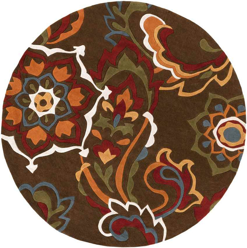 Lynn Lake Global Dark Brown Area Rug