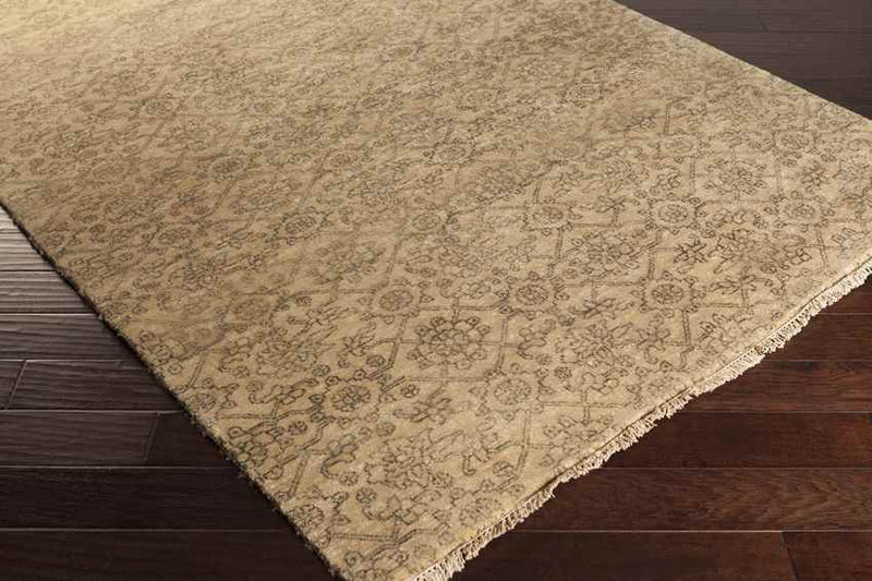 Corning Traditional Black/Ivory/Khaki Area Rug