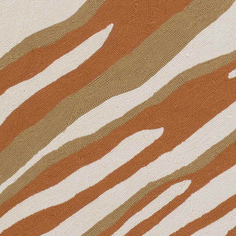 Barnes Coastal Rust/Beige Area Rug