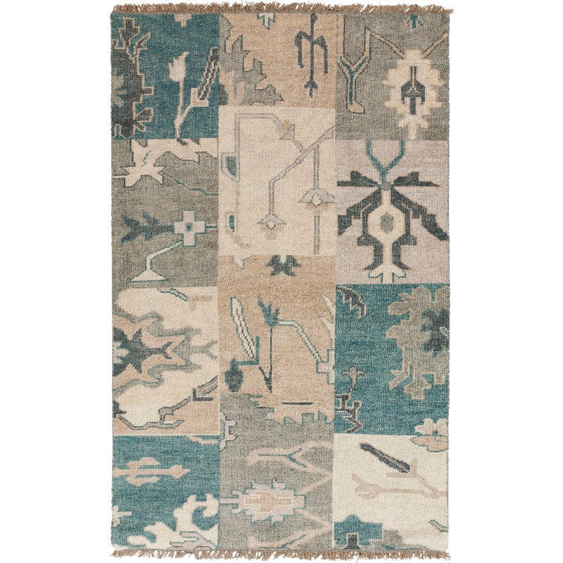 Crestone Global Teal/Ivory Area Rug