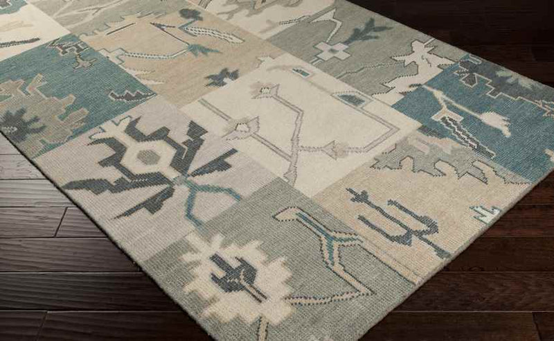 Crestone Global Teal/Ivory Area Rug