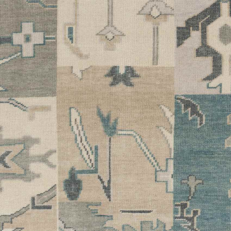 Crestone Global Teal/Ivory Area Rug