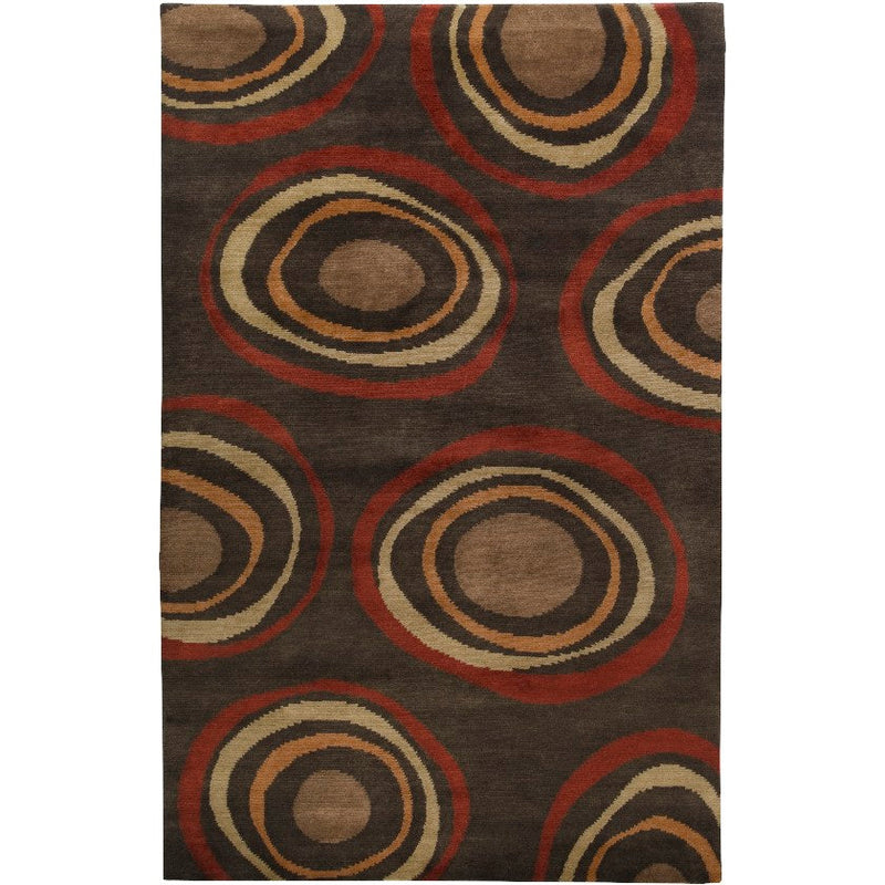 Dade Modern Dark Brown Area Rug