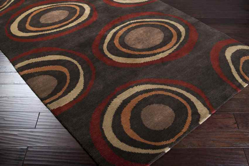 Dade Modern Dark Brown Area Rug