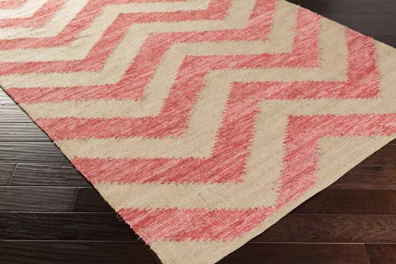 Dahlonega Modern Beige/Carnation Area Rug