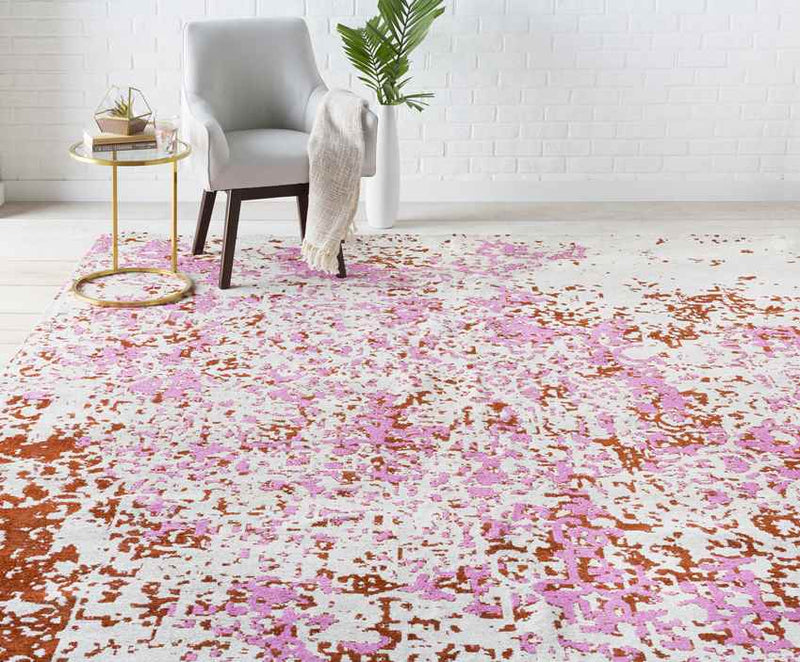 Coalville Modern Pink/Rust Area Rug