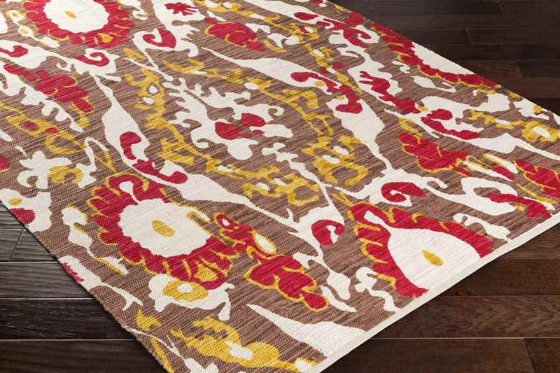 Humboldt Global Camel/Bright Red Area Rug