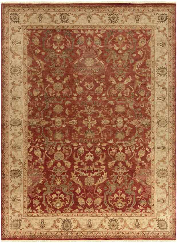 Dillon Traditional Dark Red Area Rug