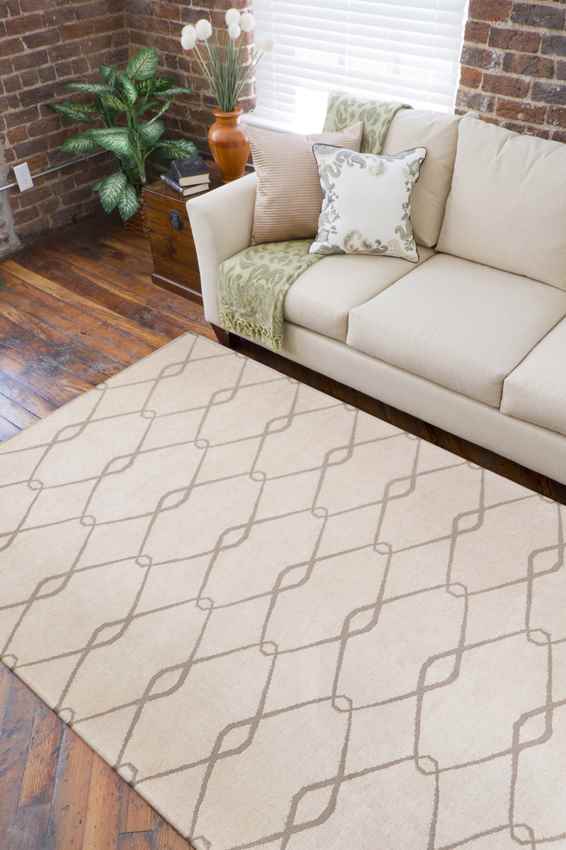 Dunsmuir Modern Ivory/Taupe Area Rug