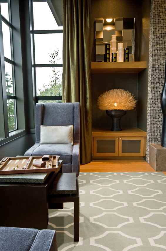 Dunwoody Modern Dark Green Area Rug