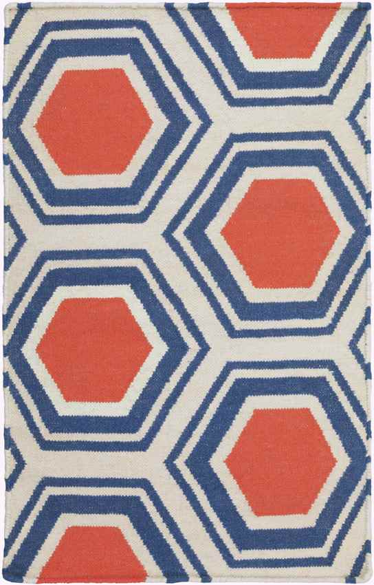 Dutton Modern Blue/Orange Area Rug