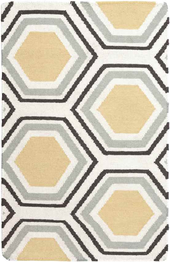 Dutton Modern Beige/Yellow/Black Area Rug