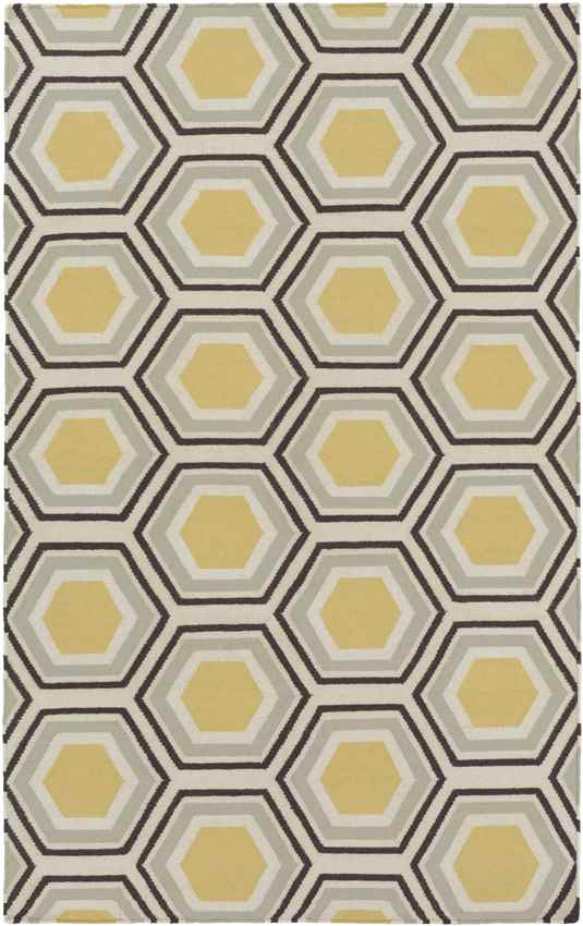 Dutton Modern Beige/Yellow/Black Area Rug