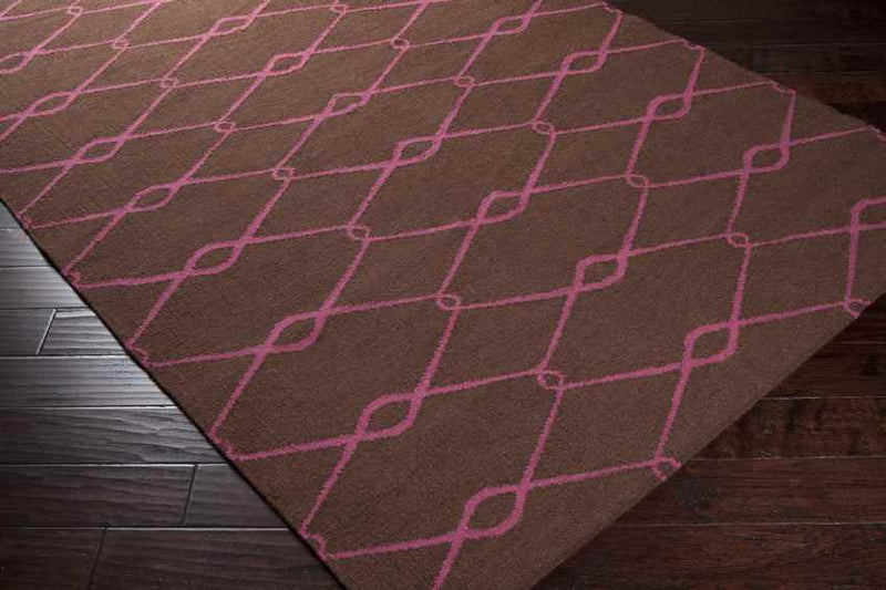 Dunsmuir Modern Dark Brown Area Rug