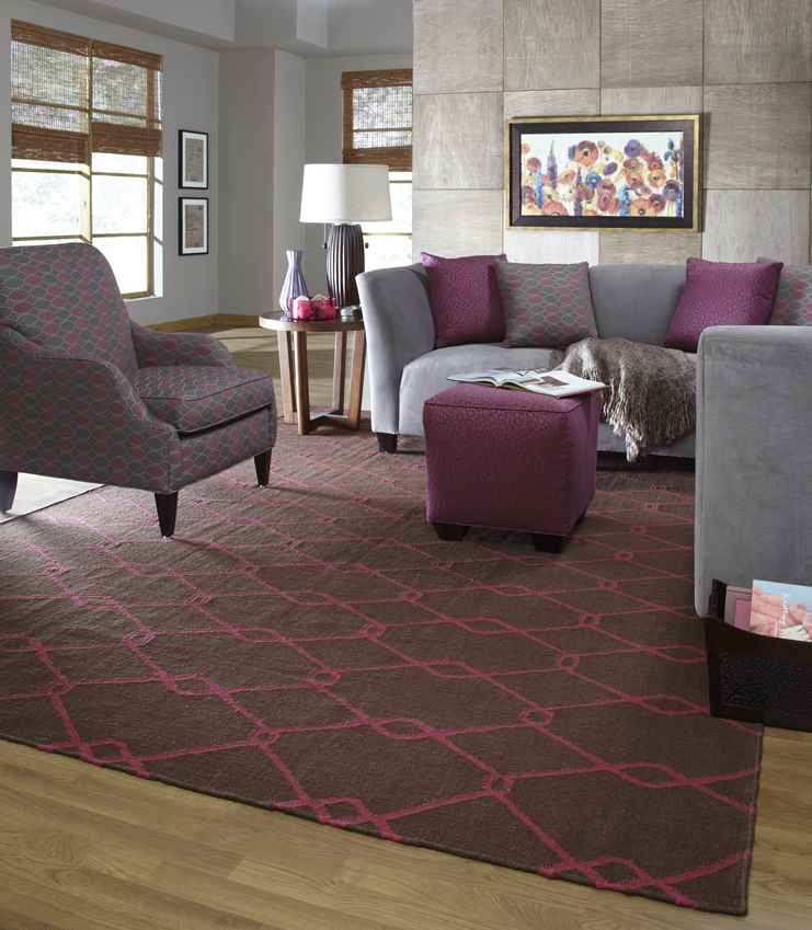 Dunsmuir Modern Dark Brown Area Rug