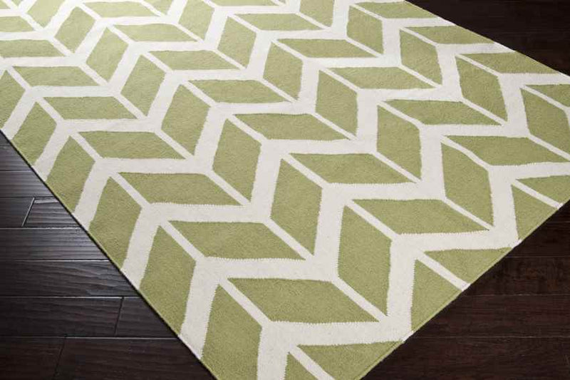 Dyer Modern Sage and White Area Rug