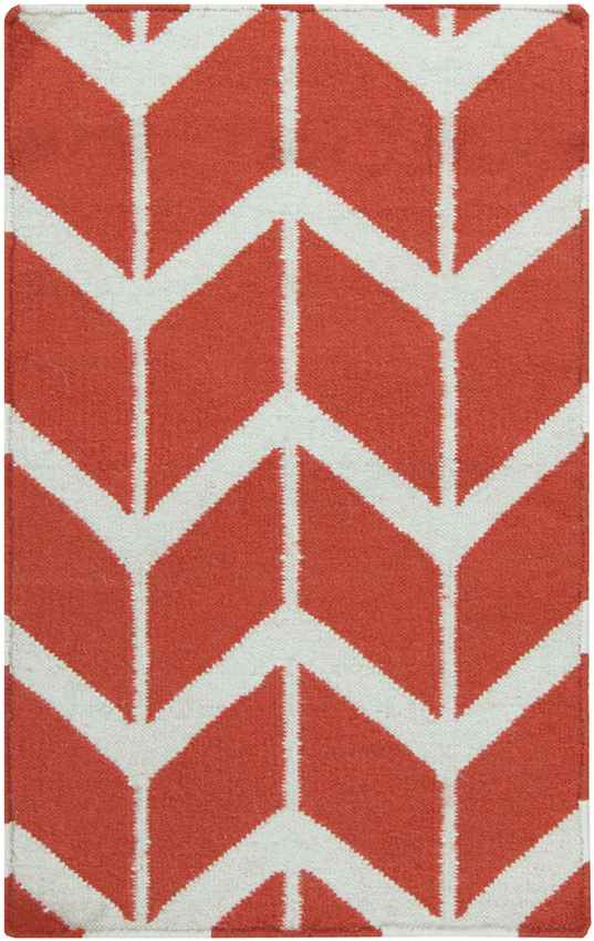 Dyer Modern Red/Bright Orange Area Rug