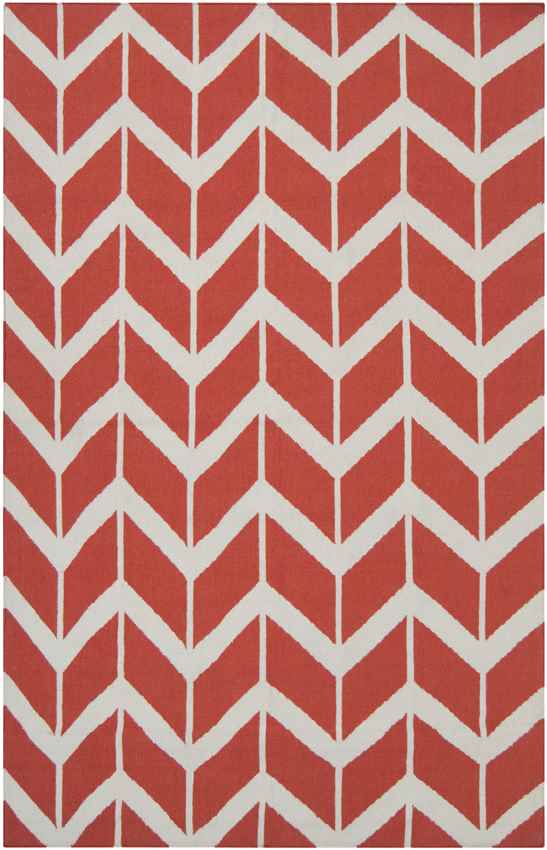 Dyer Modern Red/Bright Orange Area Rug