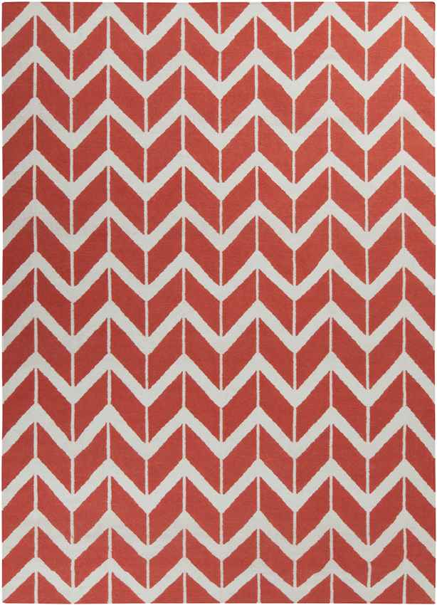 Dyer Modern Red/Bright Orange Area Rug