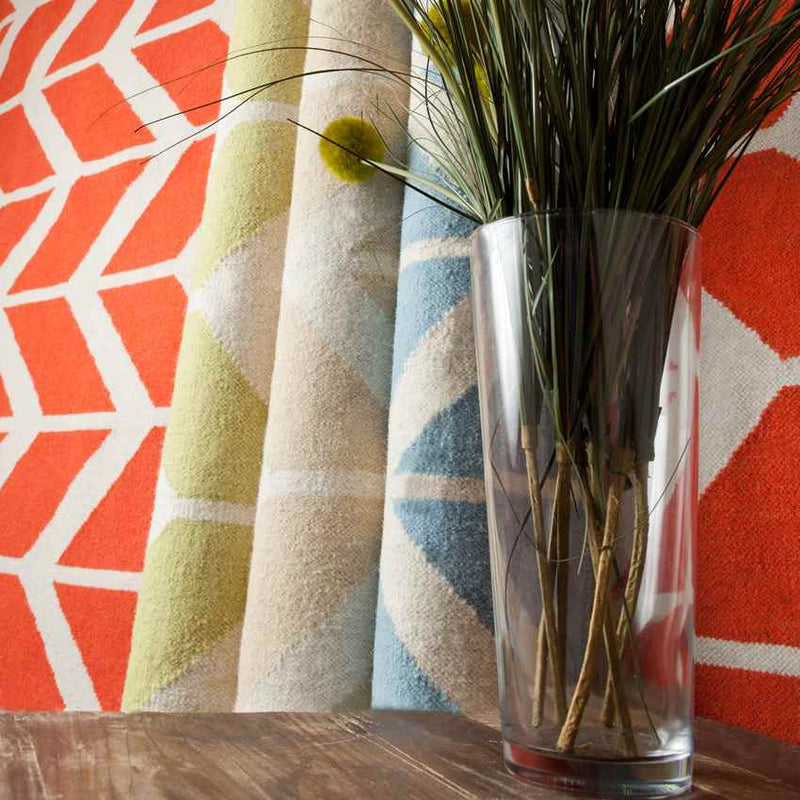 Dyer Modern Red/Bright Orange Area Rug