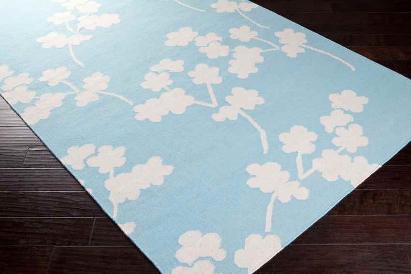 Eads Modern Blue/White Area Rug