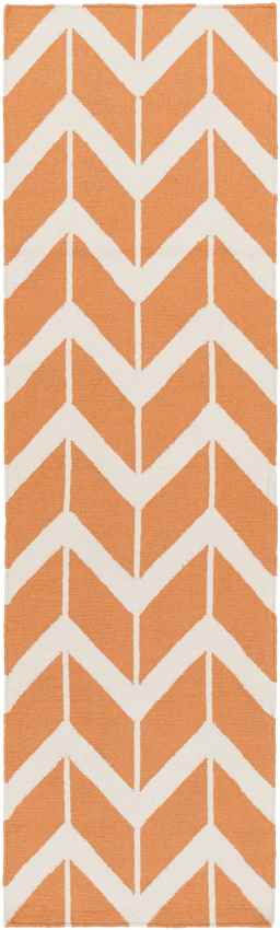 Dyer Modern Bright Orange/Cream Area Rug