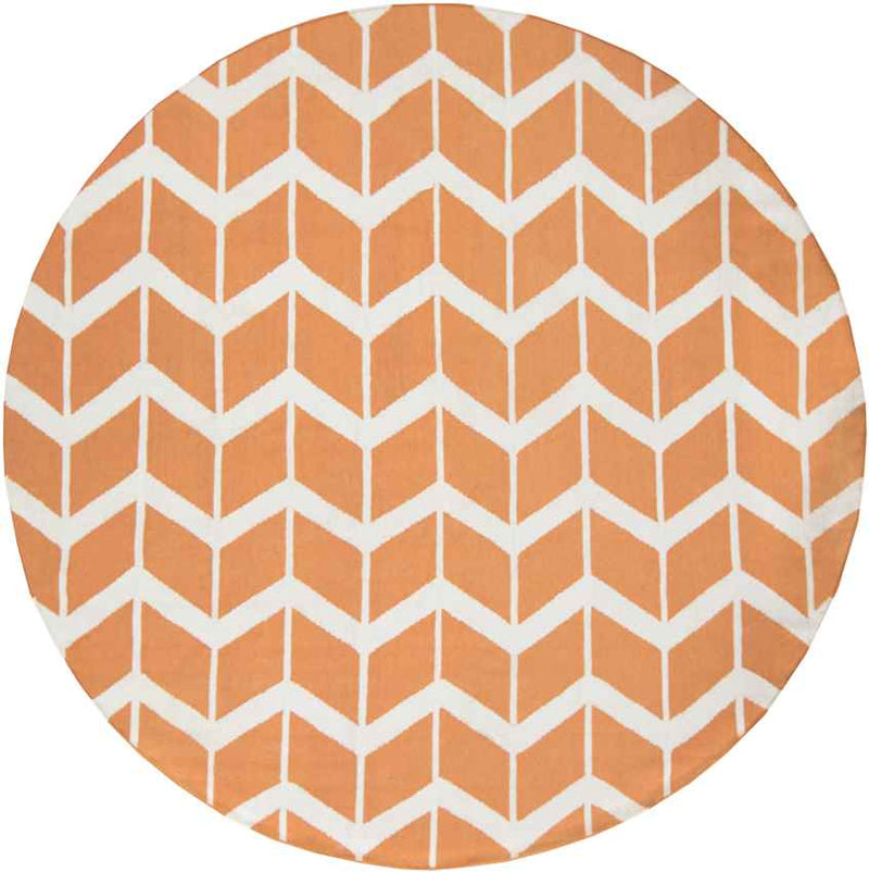 Dyer Modern Bright Orange/Cream Area Rug