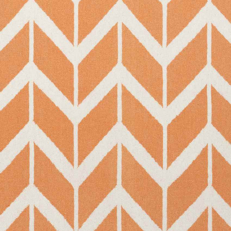 Dyer Modern Bright Orange/Cream Area Rug